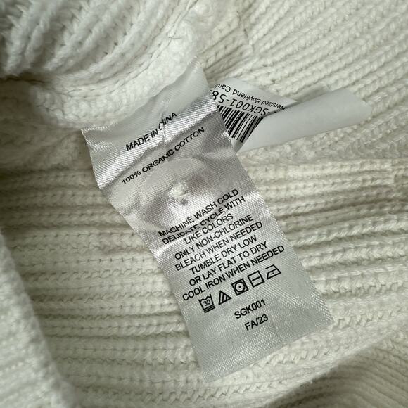 Quince 100% Organic Cotton Oversized Boyfriend Cardigan Womens Size S White - Picture 7 of 8